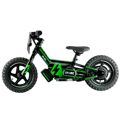 12 Inch Kids Electric Balance Bike Green 200w
