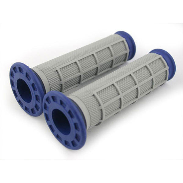 MX Enduro Diamond/Waffle Blu/Grey Handlebar Grips