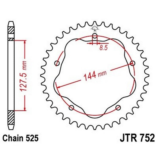 752.39 Steel Rear Sprocket