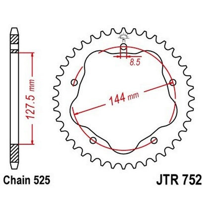 752.39 Steel Rear Sprocket