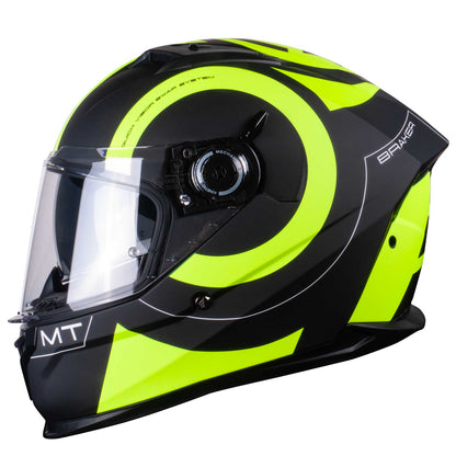 MT Braker SV Inox A3 Matt Black Yellow Full Face Helmet