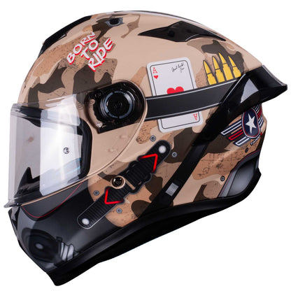 MT Targo S Patton A2 Matt Sand Camo Full Face Helmet