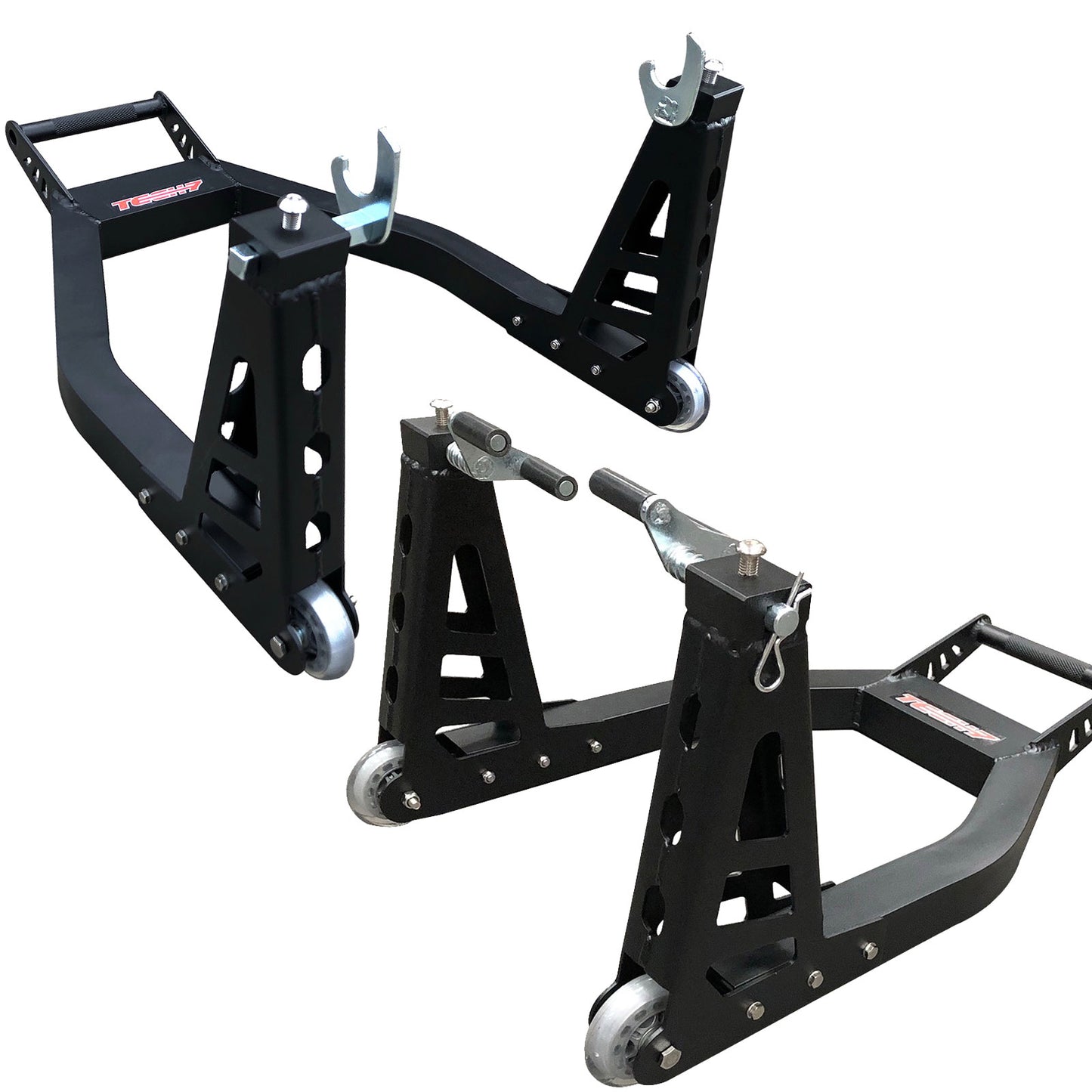 Heavy Duty Black Alloy Paddock Stand Pair