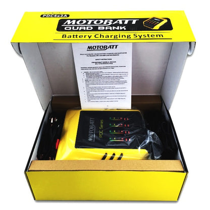 Motobatt PDC4x2A Quad Bank Charger