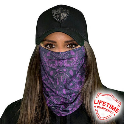 Purple Paisley Neck Tube