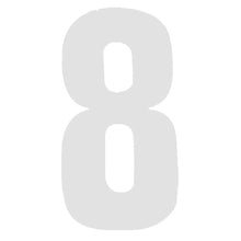 MX Racing Number White No 8 6in 10pk